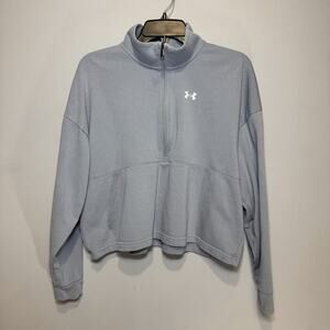 Under Armour women's Icon Fleece Oversized 1/2 Zip Crop Sweatshirt Size XS